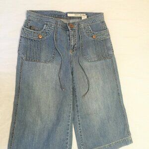 🦜  DKNY JEANS WOMENS CAPRIS PANTS 100% COTTON SIZE 4  🦜